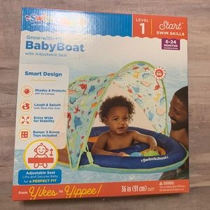 Swim School Baby Boat with Adjustable Seat 6-24 months Blue